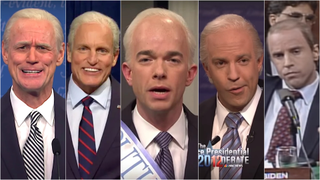 As Jim Carrey makes way for a new <i>SNL</i> Joe Biden, a look back at all the "fighting <i>SNL</i> Bidens"